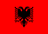 The flag of Albania features a silhouetted double-headed black eagle at the center of a red field.
