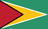 The flag of Guyana has a green field with two isosceles triangles which share a common base on the hoist end. The smaller black-edged red triangle spanning half the width of the field is superimposed on the larger white-edged yellow triangle which spans the full width of the field.