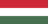 The flag of Hungary is composed of three equal horizontal bands of red, white and green.