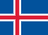 The flag of Iceland has a blue field with a large white-edged red cross that extends to the edges of the field. The vertical part of this cross is offset towards the hoist side.