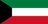 The flag of Kuwait is composed of three equal horizontal bands of green, white and red, with a black trapezium superimposed on the hoist side of the field. This trapezium has its base on the hoist end and spans about one-fourth the width of the field.