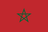 The flag of Morocco features a green pentagram — a five-pointed linear star — centered on a red field.