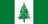 The flag of Norfolk Island has three vertical bands of green, white, and green, with a large green native pine tree centered in the white band.