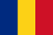 The flag of Romania is composed of three equal vertical bands of navy blue, yellow and red.