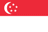 The flag of Singapore is composed of two equal horizontal bands of red and white. On the hoist side of the red band is a fly-side facing white crescent which partially encloses five small five-pointed white stars arranged in the shape of a pentagon.