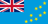 The flag of Tuvalu has a light blue field with the flag of the United Kingdom — the Union Jack — in the canton. A representation of the country's nine Islands using nine five-pointed yellow stars is situated in the fly half of the field.