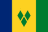 The flag of Saint Vincent and the Grenadines is composed of three vertical bands of blue, gold and green. The gold band is twice as wide as the other two bands and bears three green diamonds arranged to form the letter V at its center.