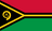 The flag of Vanuatu is composed of two equal horizontal bands of red and green, with a black isosceles triangle superimposed on the hoist side of the field. This triangle has its base on the hoist end, spans about two-fifth the width of the field and is enclosed on its sides by the arms of a thin black-edged yellow horizontally oriented Y-shaped band which extends along the boundary of the red and green bands to the fly end of the field. A yellow boar's tusk encircling two yellow crossed namele leaves is centered in the triangle.